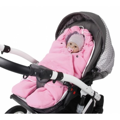 Baby Nellys Detská zavinovačka, fusak polar / bio bavlna - smotana