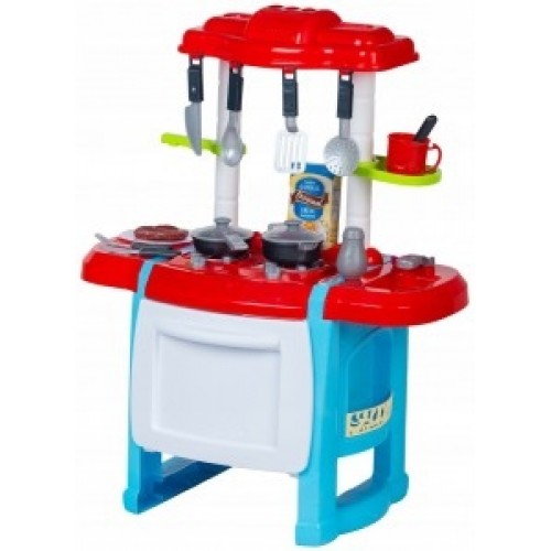 Wanyida Toys Detská kuchynka s príslušenstvom - červená/modrá