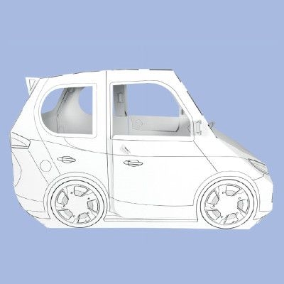 Detské kartónové auto Tektorado