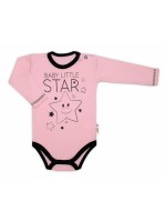 Baby Nellys Body dlhý rukáv, ružové, Baby Little Star, veľ. 74