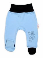 Baby Nellys Dojčenské polodupačky, modré - Baby Little Star, veľ. 86