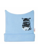 Novorodenecká čiapočka Baby Nellys, Zebra - modrá, veľ. 56