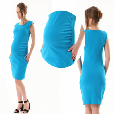 Gregx Elegantné tehotenské šaty bez rukávov - červené