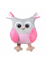 Plyšová hračka s hrkálkou Owl Sofia - ružová