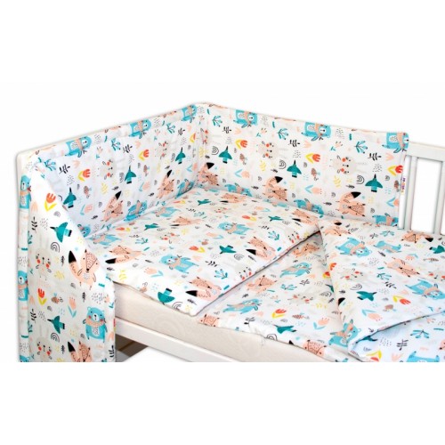 Baby Nellys Mantinel s obliečkami Forest girl , 135x100 cm