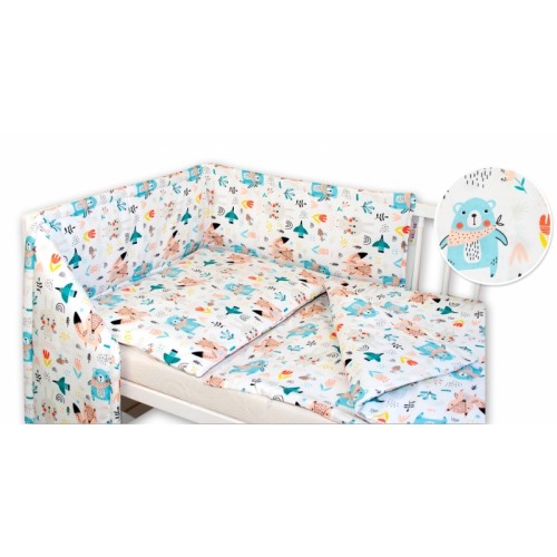 Baby Nellys Mantinel s obliečkami Forest girl , 135x100 cm