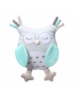 BabyOno Plyšová hračka s hrkálkou Owl Sofia - modrá