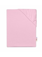Baby Nellys Detská jersey plachta do postieľky - sv. ružová