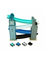 Adam Toys Drevená dráha kĺzačka s autíčkami