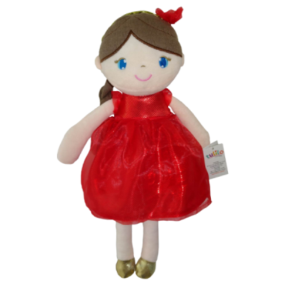 Handrová bábika Inez, Tulilo, 38 cm - červená