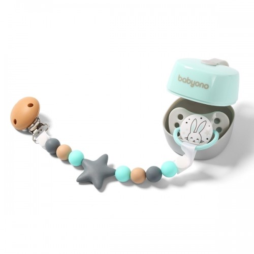 BabyOno Retiazka na cumlík Natural Nursing - Hvezdička mätová