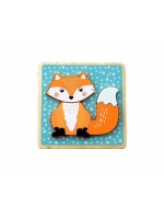 Adam Toys Edukačná vkladačka Liška