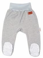 Baby Nellys Dojčenské polodupačky Monkey -prúžky / zv. šedý melírek, veľ. 74