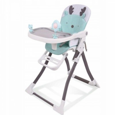 Eco toys Jedálenská stolička - Sobík tyrkys