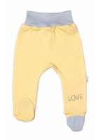 Dojčenské polodupačky, žlté - Love, veľ. 68