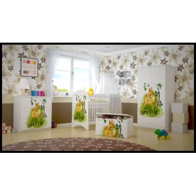 BabyBoo Detská postieľka LUX s motivom Bambi, 120 x 60 cm