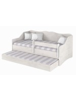 Detská posteľ s výsuvnou prístelkou 160 x 80 cm - Biela Surf