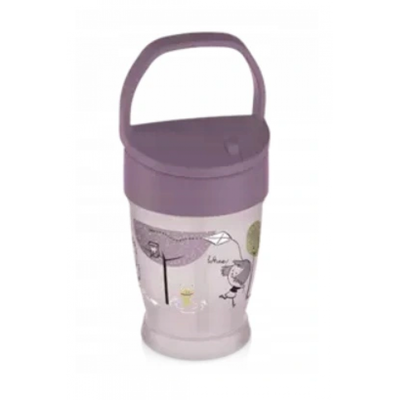 Lovi hrnček so slamkou Lovely Girl - Junior, 12m +, ružový / bordo, 250ml