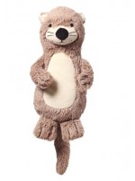 BabyOno Plyšová hračka s hrkálkou Otter Maggie Vydra, béžovo-hnedá