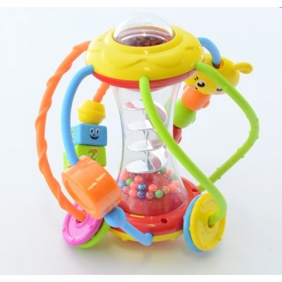 Euro Baby Interaktívna hračka s hrkálkou - húsenica