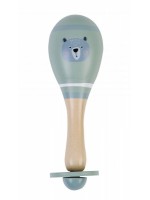 Adam Toys Drevená rumba gule medved - sivá