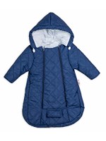 Kombinézka s kapucňou do autosedačky, kočíka Lux Baby Nellys ®prošívaná - granát