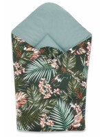 Bavlnená novorodenecká zavinovačka Baby Nellys, Papušek, zelená