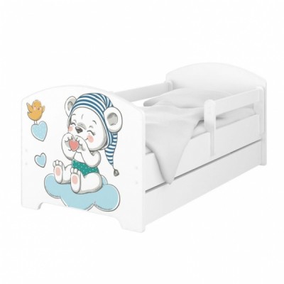 Babyboo Detská posteľ 140 x 70 cm - Macko s čiapkou