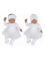 5-dielna súpravička sukničkobody, pančuchy, čiapka,čelenka, topánki - biela, veł. 62