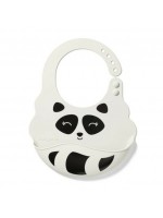 BabyOno Podbradník silikónový - Lemur, sivá, 6 m+