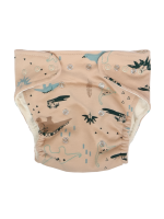 Mamatti Látková plienka EKO sada - nohavičky + 2 x plienka, Dinosaurus,veľ. 5-14kg krémová