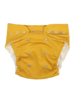 Mamatti Látková plienka EKO sada - nohavičky + 2 x plienka, Mýval, veľ. 5-14 kg horčicová