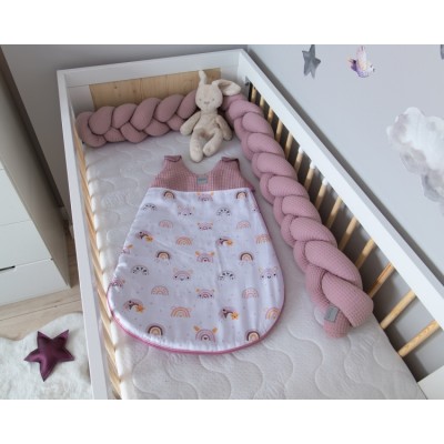 Baby Nellys Spací vak Vafel, bavlna LUX - Duha, 6-18m