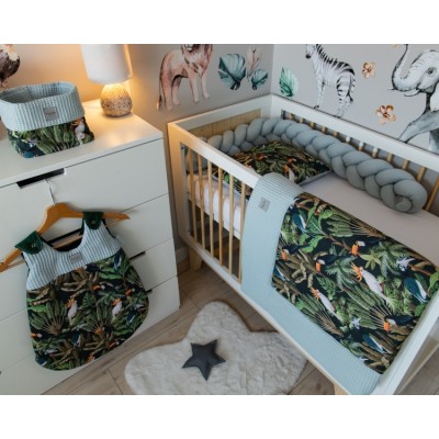 Baby Nellys Spací vak Vafel, bavlna LUX, Papagaj, 6-18m