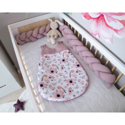 Baby Nellys Spací vak Vafel, bavlna LUX, Vtáčiki