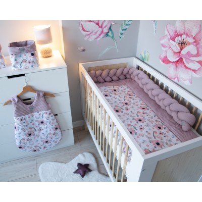Baby Nellys Spací vak Vafel, bavlna LUX, Vtáčiki, 6-18m
