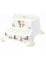 Stolička - schůdky s protišmykovou funkciou - Macko Pú a priatelia - biele