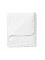 Detská luxusná obojstranná deka s Minky 80x90 cm, biela, Baby Nellys