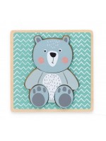 Adam Toys Edukačný vkladačka Medveď - mätová