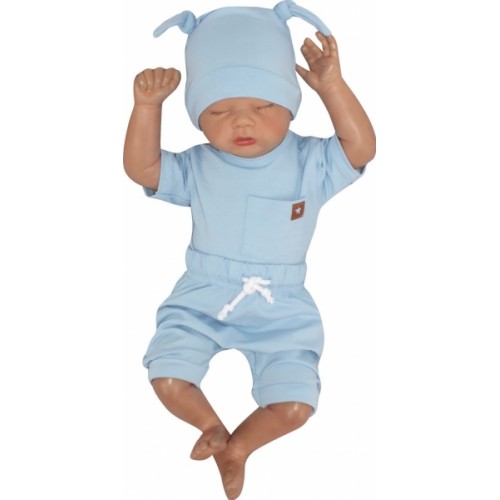 Z&Z 2-dielna sada tričko kr. rukáv, kraťasky s špagátom - modrá, vel. 74