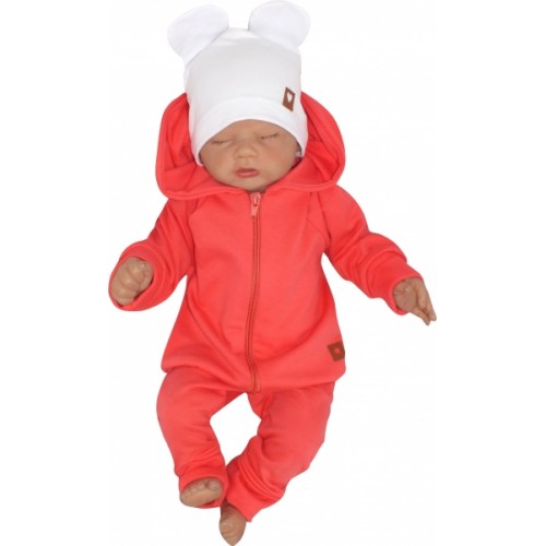 Z & Z 2-dielna bavlnená tepláková súprava Hviezdička - malinová, veľ. 62