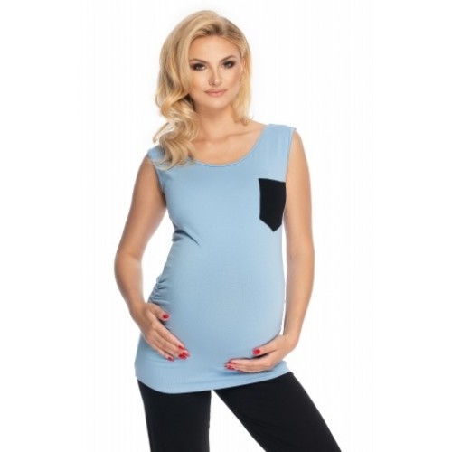 Be MaaMaa Tehotenské, dojčiace 3/4 pyžamo - modré, čierne, veľ. L/XL