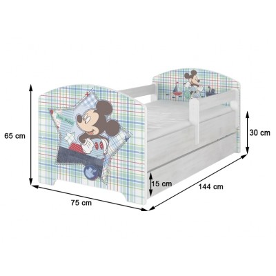 Babyboo Detská posteľ 160 x 80 cm - Lietadlo + šuplík