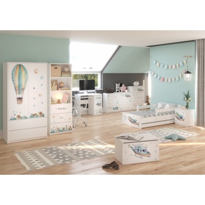 Babyboo Detská posteľ 180 x 90 cm -Lietadlo  MAX XL + ŠUPLÍK