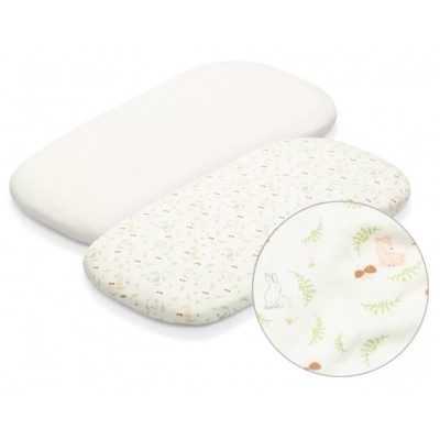 BabyOno Bambusové prestieradla, 40x75cm,  - Les - 2ks, ecru