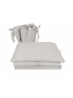 3-dielna sada mantinel s obliečkami, Royal - sivá