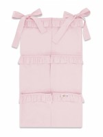 Vreckár na postieľku s volánikmi ROYAL, 6 vreciek - růžová