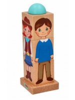 Adam Toys Drevená rotačná hádanka Deti sveta