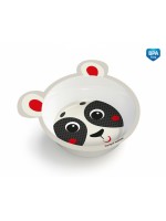 Melamínová miska Canpol Babies - protišmyková s uškami, Medvedík - sivý