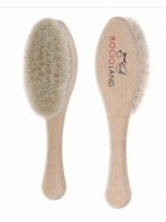 Drevená kefa s mäkkým prírodným vlasom, prírodná